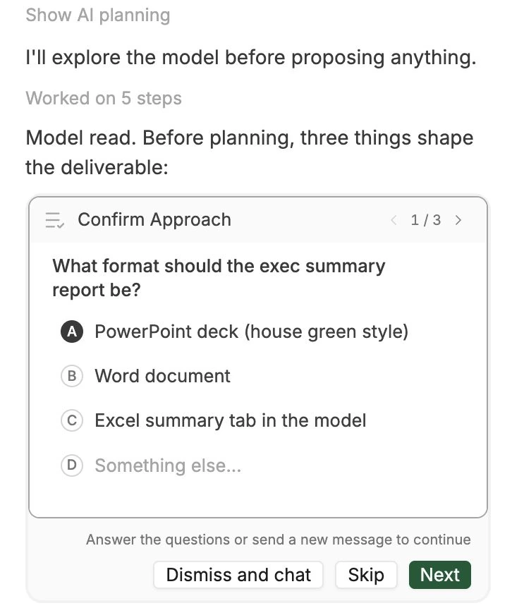 Confirm Approach, question 1 of 3