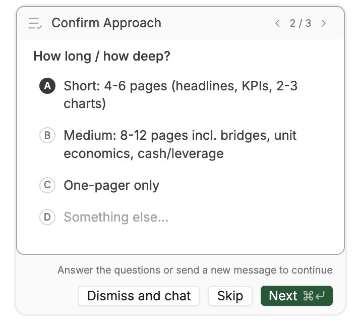 Confirm Approach, question 2 of 3